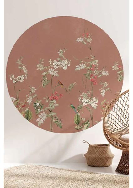 Bahar ve Kuşlar Temalı Renkli Yuvarlak Modern Duvar Sticker, Şehir ve Doğa Manzaraları fiyatları