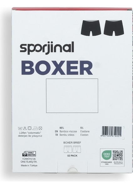 Erkek Siyah 2'li Boxer (BBU-P221) fiyatları