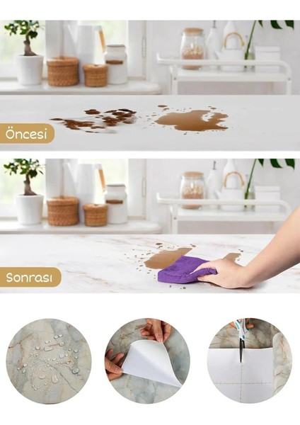 Mermer desenli kendinden yapışkanlı kaplama kağıdı, 5m, gri, bej, çizgili, duvar ve dolaplar için indirimleri