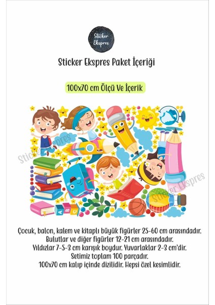 Çocuk Odası Renkli Duvar ve Kapı Sticker Seti, Eğlenceli Dekorasyon Aksesuarları, 5+ Parça modelleri