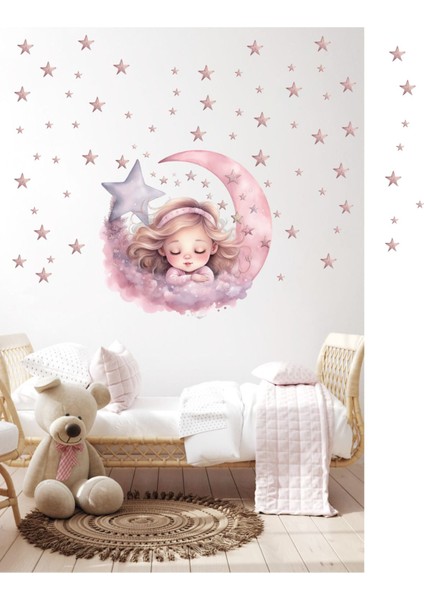 Çocuk odası için renkli ve eğlenceli duvar sticker seti, 5+ parça, çocuk temalı, sevimli dekorasyon fiyatları
