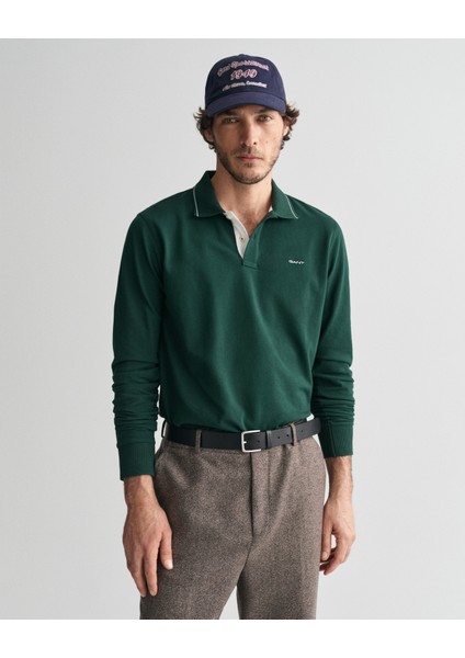Erkek Yeşil Regular Fit Logolu Polo 2062047.374