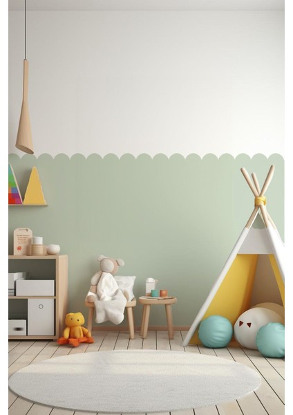 Çocuk Odası Yarım Duvar Kaplama Özel Kesimli Duvar Kağıdı Görünümlü 55 x 115 Sticker