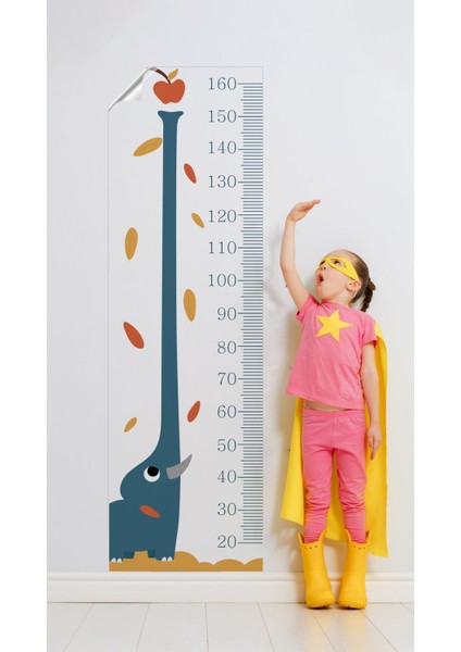 Çok Renkli Boy Ölçer, 48x160 cm, Çocuk ve Yetişkinler İçin, 1 Parça