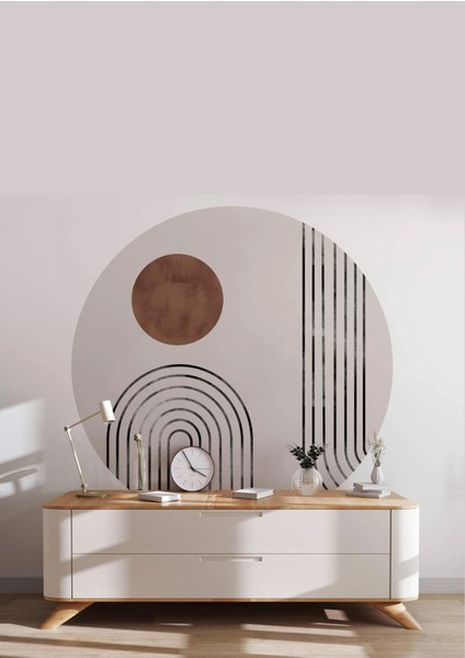 Renkli Bohem Daire Duvar Sticker, Şık ve Sade Dekorasyon İçin Mükemmel Parça