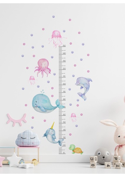 Çocuk odası dekor sticker seti, şeffaf ve renkli, 5+ parça, turuncu tasarım indirimleri