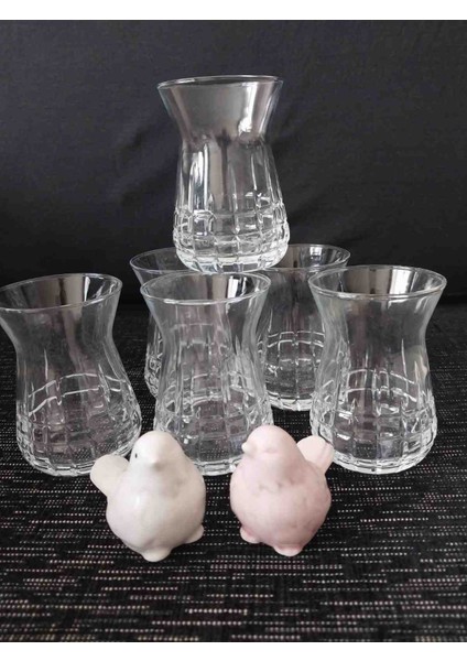 Kesme Kalem Desenli Irem Çay Bardağı