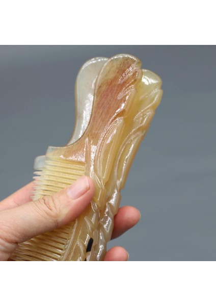 Mini Saplı Çanta Tarağı - Doğal Kemik - Boynuz Saç Tarağı - El Yapımı - Saplı - 16 cm modelleri