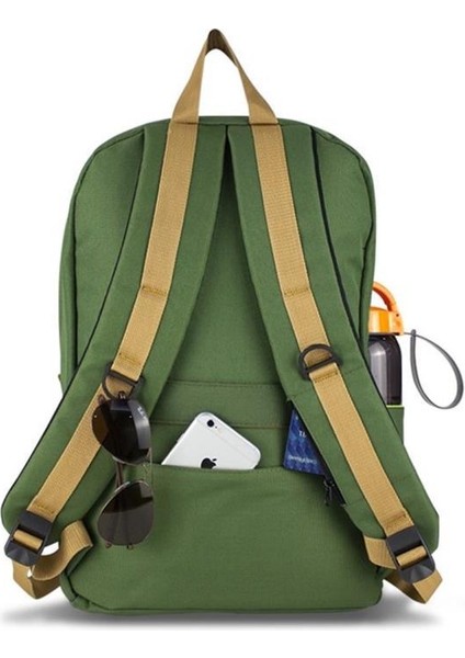 Yeşil Tüm Laptoplara Uygun Darbeye Karşı Korumalı Kaliteli Laptop Çantası, Sırt Çantası