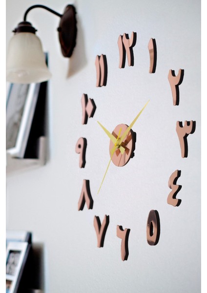 3D Renkli Aynalı Modern Duvar Saati, Pembe, Dokulu Tasarım, Şık ve Şık Parça fırsatları