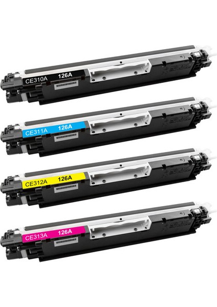 Hp 126A- Ce310a-311a-312a-313a Uyumlu Muadil Toner Seti 4 Renk