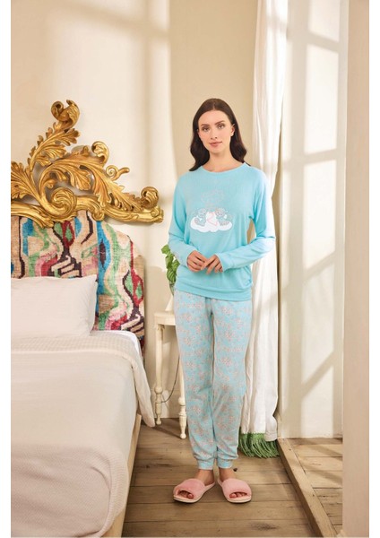 Aydoğan Kadın Uzun Kollu Termal Pijama Takımı Ayıcık Desenli fiyatları