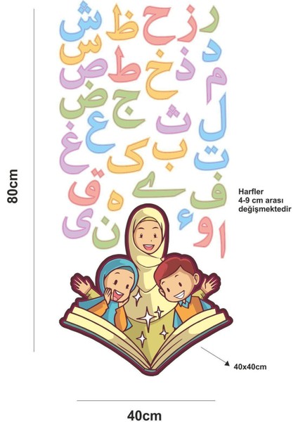 Renkli Ramazan Süsü ve Eğitici Çocuk Sticker Seti, Bebek ve Oda Dekorasyonu İçin fiyatları