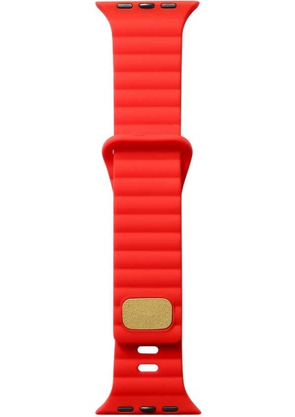 Apple Watch Uyumlu Ultra - Ultra 2 49MM Şeritli Silikon Kordon Krd-73