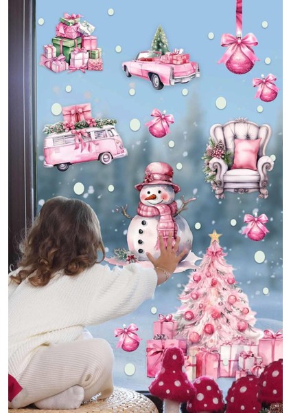 Çocuk odası için renkli temalı 5+ parça sticker seti, eğlenceli desenler