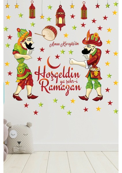 Ramazan Temalı Karagöz ve Hazivat Sticker Seti, Eğlenceli ve Renkli Figürler, 5+ Parça indirimleri