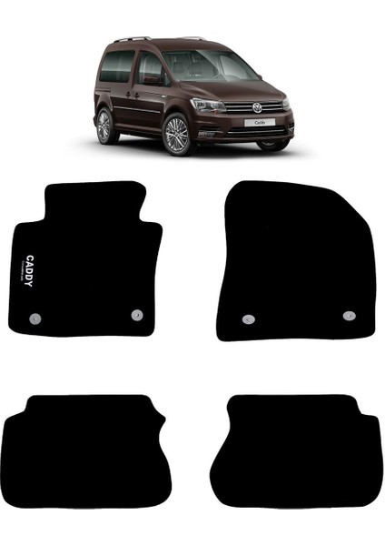 Volkswagen Caddy 2003-2020 Halı Paspas Siyah