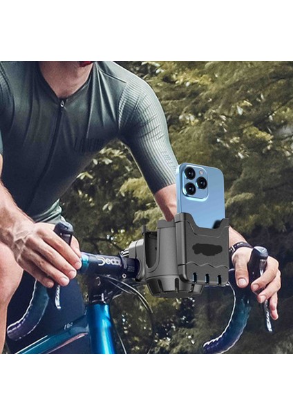 Motosiklet Için Ayarlanabilir 2in1 Telefon ve Bardak Tutucu - Siyah fiyatları