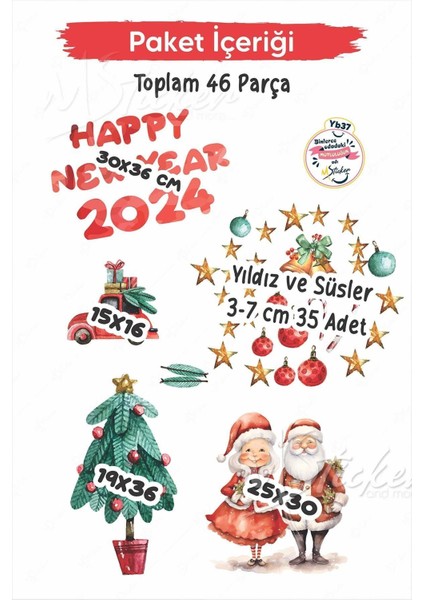 Renkli Noel Baba ve ağaç figürleri, çocuk temalı, 5+ parça, yeni yıl dekorasyonu fiyatları