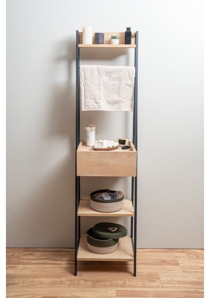 Metal Ahşap Çekmeceli Banyo Boy Dolabı, Banyo Düzenleyici , Çok Amaçlı Raf ,havluluk Banyo Organizer fırsatları
