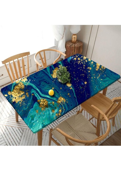 Mermer desenli mavi masa ve dolap kaplama folyo, 170x100 mm, düz desen