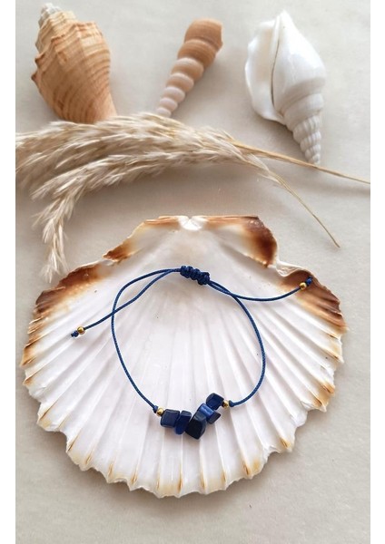 Bileklik Doğal Taş Bileklik Kedi Gözü Taşı Ayarlanabilir Kadın Makrome Bileklik