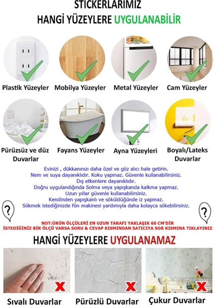 Siyah Ofis Duvar Stickerı, Yardım Masası ve Dekorasyon, Düz Desen, Tek Parça fiyatları
