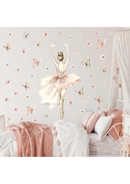 Doğa temalı suluboya puantiye duvar sticker seti, çocuk odası dekoru, 5+ parça, turuncu fiyatları