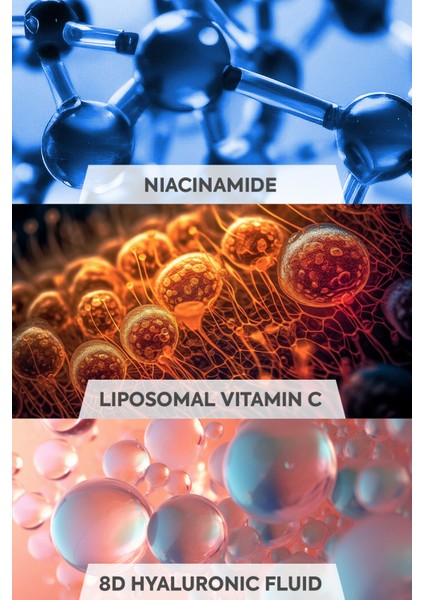 | update | leke karşıtı + aydınlatıcı yüz serumu (Niacinamide + Liposomal C Vitamini + 8D Hyaluronic Fluid)