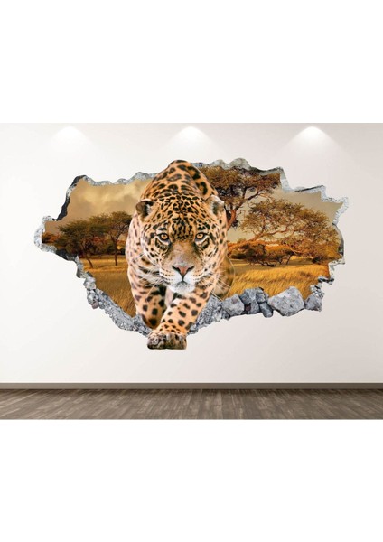Vahşi Doğa Muhteşem Hayvanlar Full Hd Baskı 3D Modern Duvar Sticker