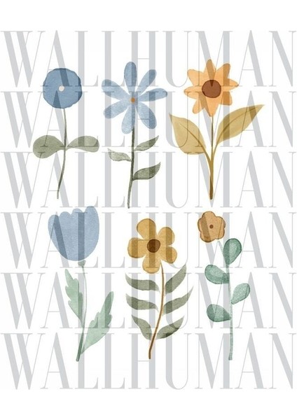 Renkli Bahar Çiçekleri Çocuk Odası Duvar Stickerı fiyatları