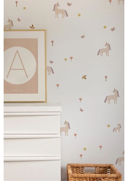 Sihirli Unicornlar Çocuk Odası Duvar Stickerı