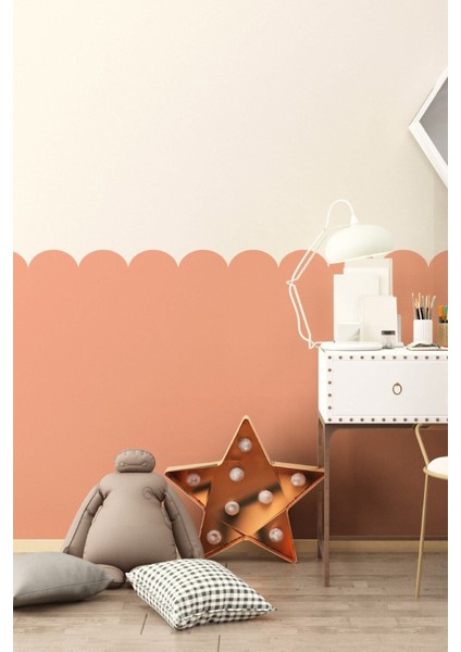 Boho Bohem Tarz Dekoratif Çit Detaylı Dalgalı Çocuk Genç Odası Duvar Dekoratif Sticker