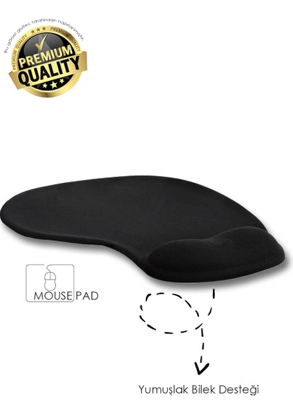 Bilek Destekli Dolgulu Ergonomik Kaymaz Taban Mouse Pad (Ev,ofis,oyun)