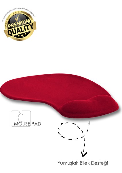 Bilek Destekli Dolgulu Ergonomik Kaymaz Taban Mouse Pad (Ev,ofis,oyun)