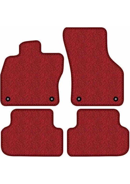 Renault Symbol 2 2008-2012 Lüks Halı Paspas Seti Kırmızı