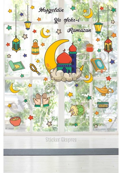 Renkli cam süsleri, fenerler ve figürler, 5+ parça, dekoratif set, çok renkli, TR menşei fiyatları