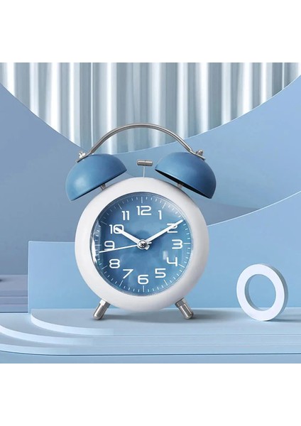 Dekoratif Işıklı Metal Masa Üstü Alarmlı Çalar Saat