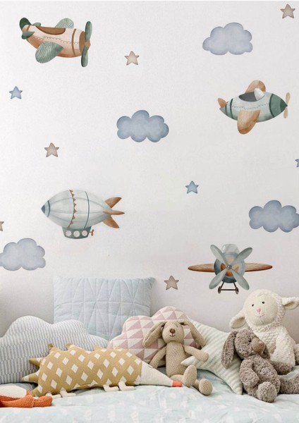 Yeşil Yolculuk Çocuk Odası Duvar Stickerı, Eğlenceli ve Renkli Dekorasyon Öğesi