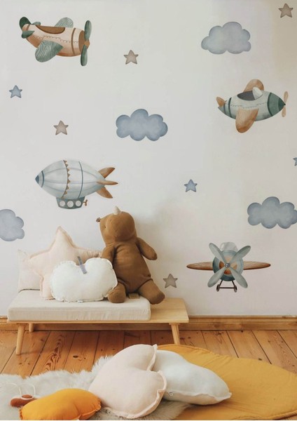 Yeşil Yolculuk Çocuk Odası Duvar Stickerı, Eğlenceli ve Renkli Dekorasyon Öğesi modelleri