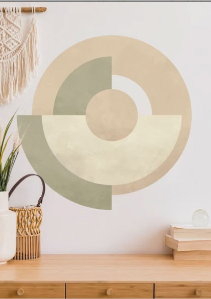 Renkli Bohem Zaman Geçidi Duvar Stickerı, canlı ve şık dekorasyon için ideal.