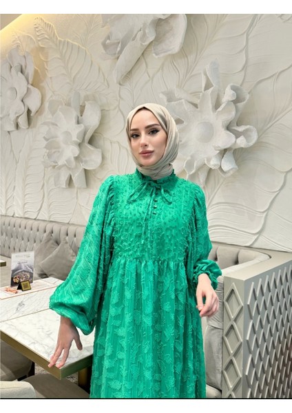 Tüylü Şifon Elbise