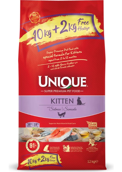 Yavru Kedi Maması Somonlu 10 + 2 kg