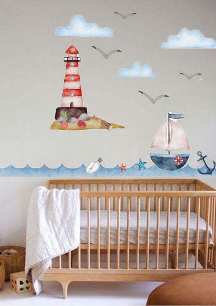 Deniz Macerası Çocuk Odası Duvar Stickerı fırsatları
