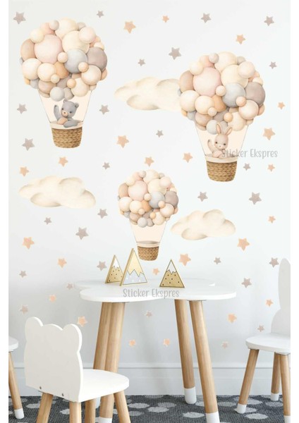 Hayvanlı Soft Balonlar Çocuk Odası Duvar Sticker Seti fiyatları