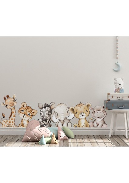 Kahverengi Kendinden Yapışkanlı Duvar Sticker, Şık ve Kolay Uygulama Tasarımı