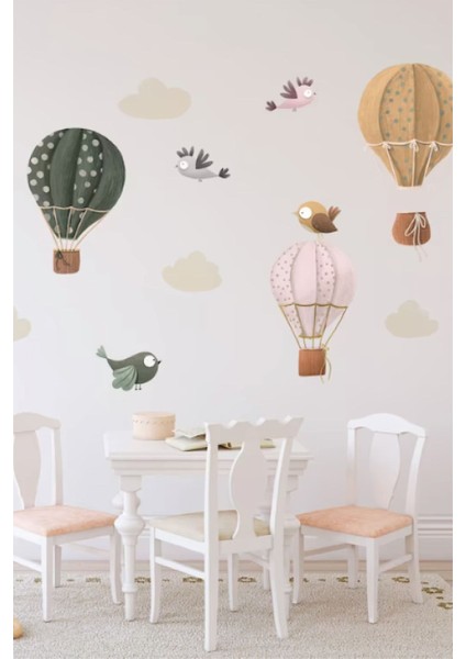 Renkli Kuşlar Çocuk Odası Duvar Stickerı, Eğlenceli ve Canlı Dekorasyon İçin Mükemmel