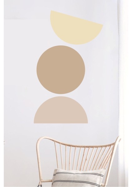 Bej Renkli Geometrik Bohem Duvar Sticker, Modern ve Şık Dekorasyon İçin Mükemmel Parça fiyatları