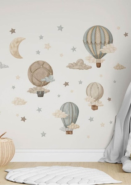 Renkli Balonlar Çocuk Odası Duvar Stickerı, Eğlenceli ve Canlı Dekorasyon Öğesi fiyatları