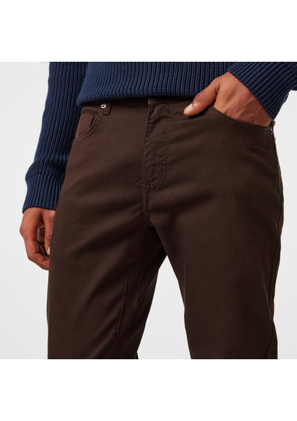 Erkek Kahverengi Slim Fit Pantolon P37029T.20C